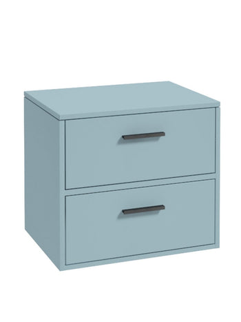 Finland 60cm Countertop Vanity Unit Matt Morning Sky Blue
