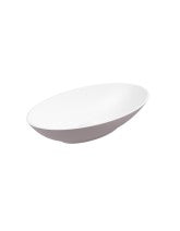 Skål Oval Wash Basin & Waste 600x350 White