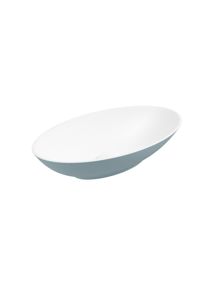Skål Oval Wash Basin & Waste 600x350 White