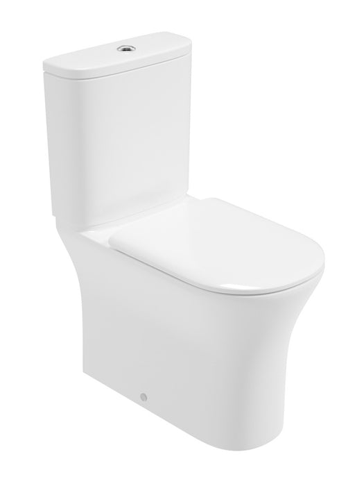Peña Fully Shrouded Comfort Height Close Coupled Rimless Pan & Soft Close Seat | USW0333