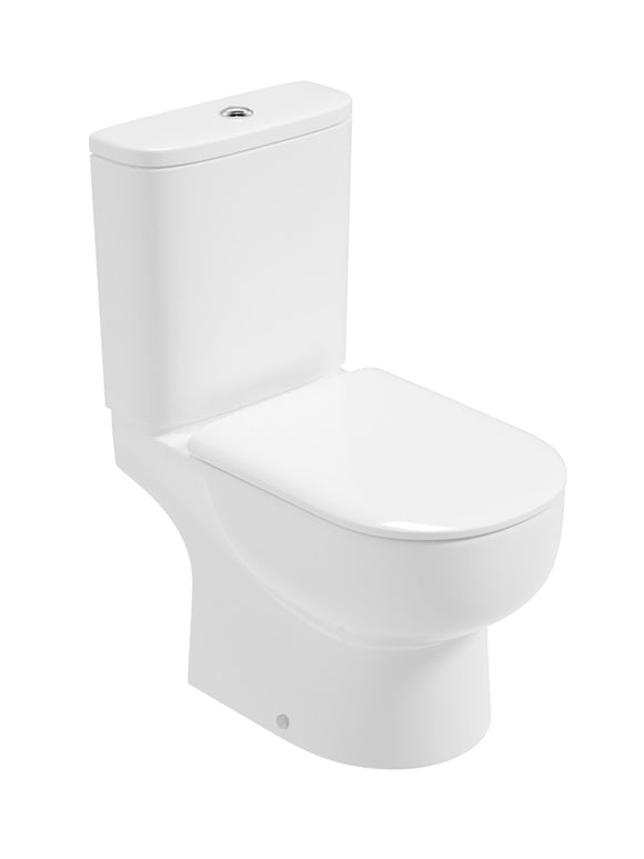 Via Open Back Closed Coupled Rimless Pan & Soft Close Seat | USW0335
